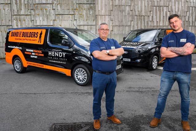 Pictured left to right Tony Steel, operations director of Band of Builders and Gavin Crane, CEO