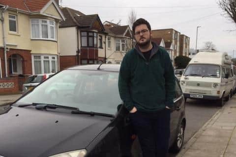Oliver Rose, 22 from Milton. Oliver has come back to Portsmouth from university due to coronavirus - but now must pay almost £400 to add his city address to his insurance policy. Picture: Lorraine Pickett-Rose
