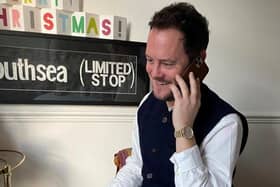 Stephen Morgan taking part in Christmas Calls 