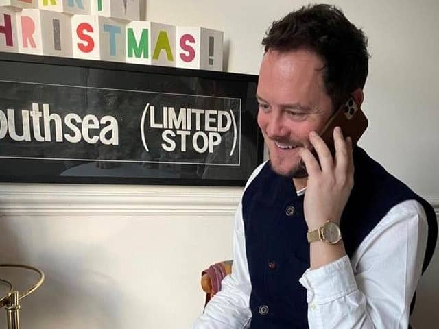 Stephen Morgan taking part in Christmas Calls 