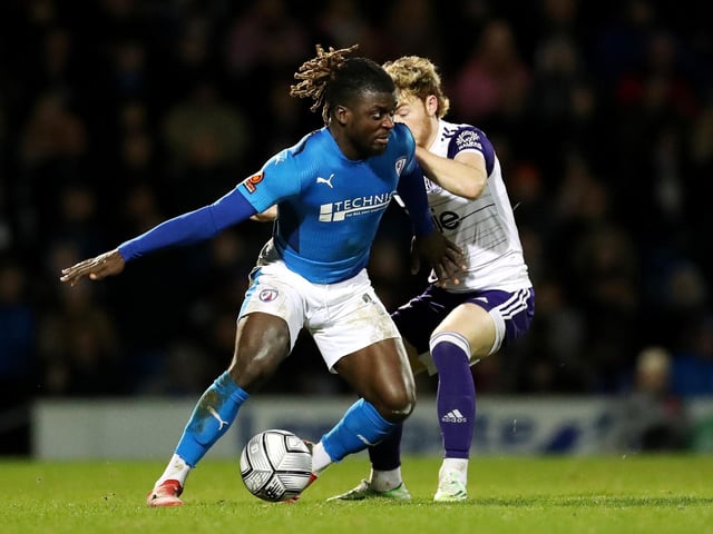 The DR Congo man smashed in 24 goals for Chesterfield in the National League last season. (Photo by Lewis Storey/Getty Images)