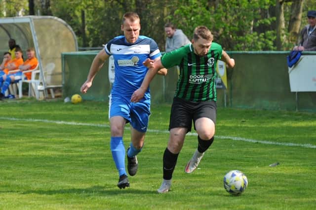 Harvest (blue) v Andover New Street Swifts. Picture by Ian Grainger.