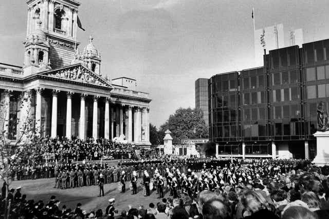 Portsmouth Guildhall and Guildhall Square November 1978