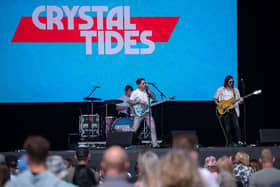 Crystal Tides, the winners of the first Road to Victorious competition, perform at the festival as part of their prize package, in August 2023. Picture by Russ Leggatt
