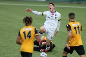 James Roberts is fouled. Picture: Dave Haines