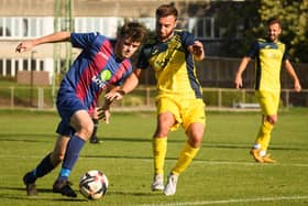 Luke Richards, left, scored the first goal in US Portsmouth's biggest ever step 5 victory.

Picture: Keith Woodland