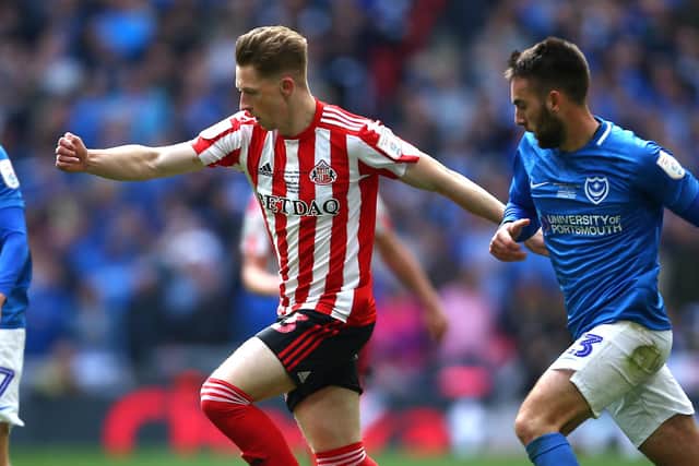 Denver Hume has made eight appearances for Sunderland this term ahead of a proposed move to Pompey Picture: Jordan Mansfield/Getty Images