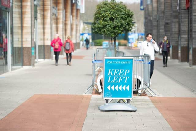 Whiteley Shopping Centre has a one-way system in place for customers.