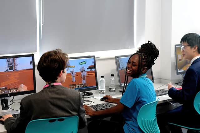 Students at the two schools enjoyed an afternoon of problem solving on Minecraft.