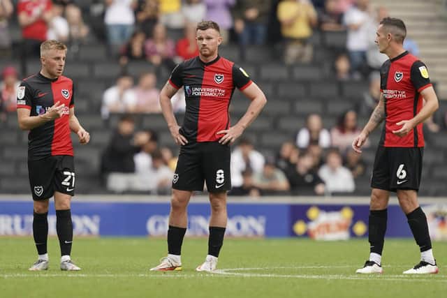 Ryan Tunnicliffe, centre, has assisted three of Pompey's league goals this season   Photograph: Jason Brown/ProSportsImages