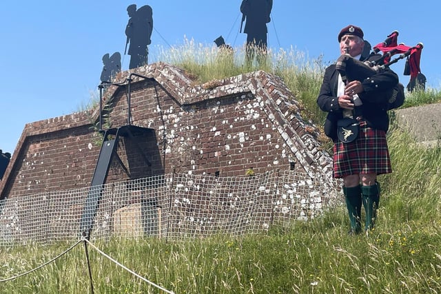 A piper played on the ramparts