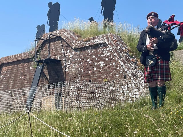 A piper played on the ramparts