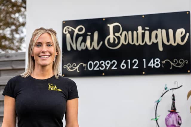 Laura Davenport, owner of The Nail Boutique in Hilsea. Picture: Mike Cooter.