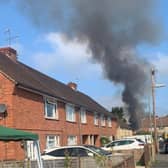 Firefighters at the scene of the fire in Woodlands Way, Havant. Picture: HIWFRS