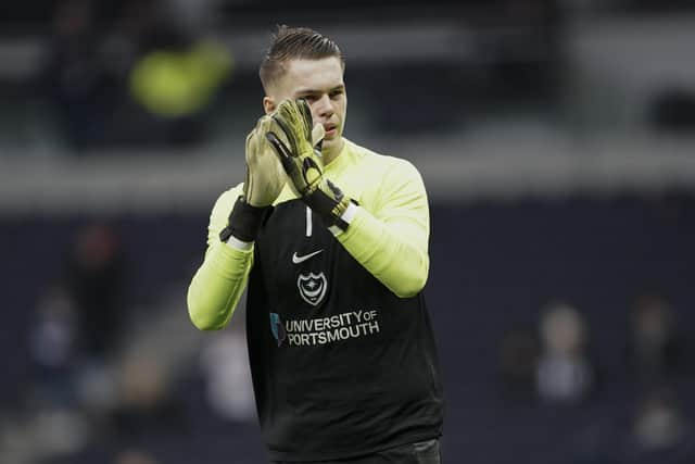 Josh Griffiths has been recalled by West Brom, despite scheduled to stay for the season at Fratton Park. Picture: Jason Brown/ProSportsImages