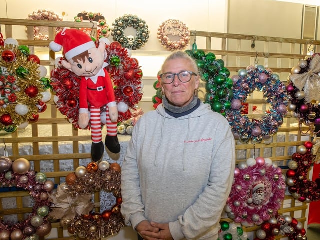 The crowds braved the wind and rain to watch the Christmas lights being switched on in Fareham highstreet on Saturday evening, while some of the entertainment was moved into the shopping centre.Pictured - Tess Isted of Pomtastic Wings of Wonder in the Pop Up MarketPhotos by Alex Shute