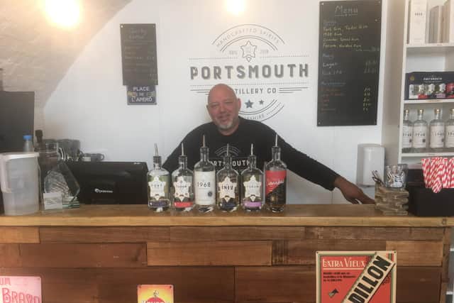 Dich Oatley, sales director, with a selection of rums. Picture: James Buckley.
