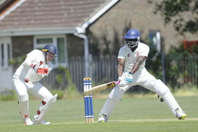 Viv Richards hit 27 as Gosport Borough claimed their first Southern Premier League win of 2022 against Basingstoke  & North Hants 2nds.
Picture: Ian Hargreaves