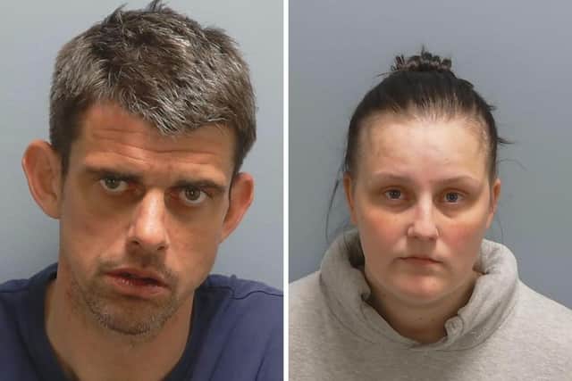Man and woman sentenced to total of 27 years in prison for false imprisonment in Waterlooville
A man and a woman from Southampton and Swanmore have been sentenced to a total of 27 years in prison for the false imprisonment of a man in Waterlooville.
Sean David Perry, 37, of St Mary’s Road, Southampton, and Caprice Martine Buddle, 25, of Brook Close, Swanmore, appeared at Portsmouth Crown Court on Friday (4 November) for sentencing. Perry pleaded guilty to the charges against him on the first day of his trial, while Buddle was found guilty by a jury in May. Picture: Hampshire police