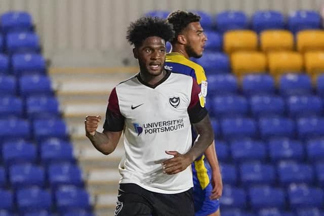 The only other time Ellis Harrison scored three goals or more in a game came in 2017 when he notched four for Bristol Rovers in a 5-0 victory against Northampton.  Picture: Jason Brown.
