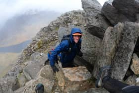 Simon completing a recce of part of the Dragon's Back route.