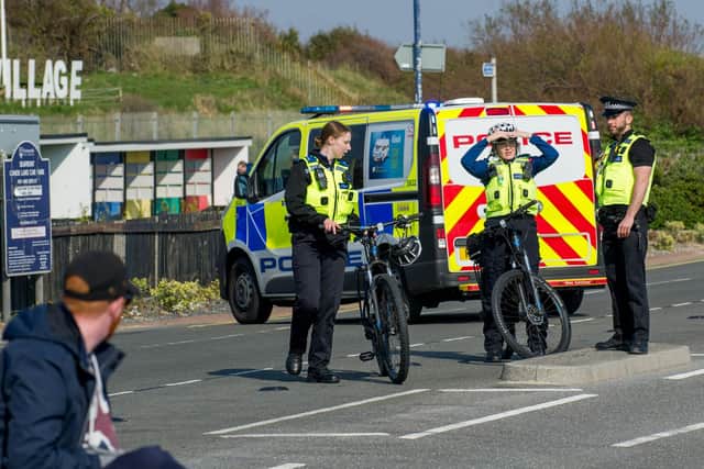 Police presence in Southsea on March 27, 2020. Picture: Habibur Rahman