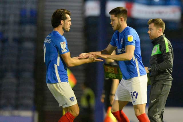 George Hirst replaced John Marquis during Pompey's 4-0 defeat against Ipswich.