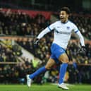 Andre Green celebrating his stoppage-time winner for Pompey at Norwich in January 2019. Picture: Joe Pepler