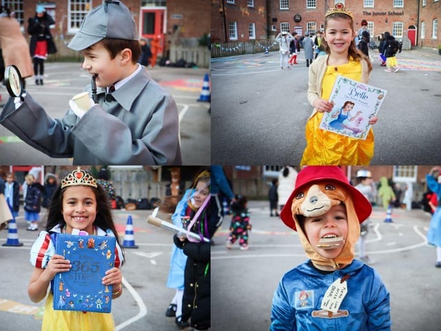 The Portsmouth Grammar School have taken part in World Book Day.
Pictured: (Top left) Harvey, (Bottom left) Aarya, (Top right) Belle and (Bottom right) Harry.