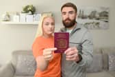 Newlyweds Cameron Smith (27) and Shanice Budd-Smith (29) from Copnor, were denied check in with Easy Jet at Gatwick Airport for their honeymoon to Portugal on Sunday, May 22, because Shanice's passport had just under three months left on her passport before it expired.

Picture: Sarah Standing (240522-7977)