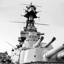 HMS Hood's 15'' guns. Picture: Alec Kellaway via Royal Navy