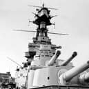 HMS Hood's 15'' guns. Picture: Alec Kellaway via Royal Navy