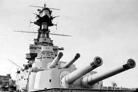 HMS Hood's 15'' guns. Picture: Alec Kellaway via Royal Navy