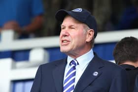 Pompey chairman Michael Eisner visited Fratton Park for the League One opener with Bristol Rovers.