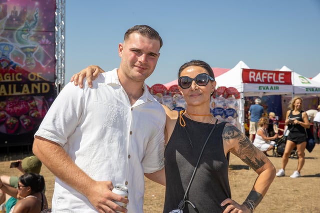 Zane and Jeaves enjoying The Southsea Thai Food and Craft Festival. Photos by Alex Shute