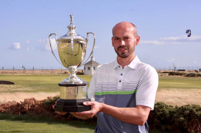 Richard Harris won the 115th Hampshire, Isle of Wight and Channel Islands Amateur Championship at Hayling GC. Picture: Andrew Griffin.