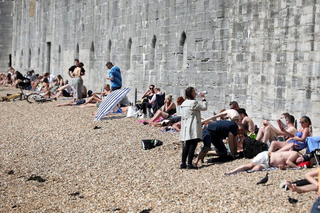 The beach at Old Portsmouth by the Hot Walls