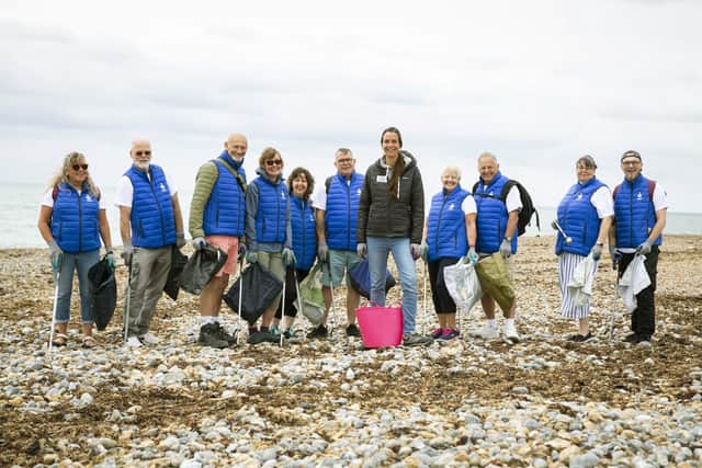 Four millionaire National Lottery winners from Portsmouth have joined a group of fellow lucky players to clean a beach in Shoreham.
From left, Lizbet Ramus, Kevin Francis, Peter Doyle, Ruth Doyle, Paula Morling, Patrick Morling, Claire Giner, Judith Coombs, Geoff Coombs, Sharon Hall, Christopher Hall
Picture: Camelot/James Robinson / www.James-Robinson.co.uk



National Lottery winners from across the South make a difference with The 2 Minute Foundation, searching for plastic â€˜treasureâ€™ - tiny nurdles which can be devastating to marine animals - down on the beach in West Sussex.


For further information or queries regarding usage, please contact: Clare Smith: clare@boncepr.com / 07786 102983