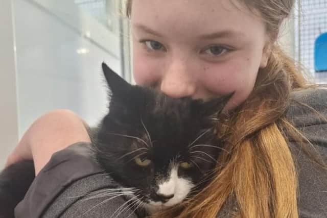 Millie the cat has been reunited with her Clanfield family after six years. Pic Supplied