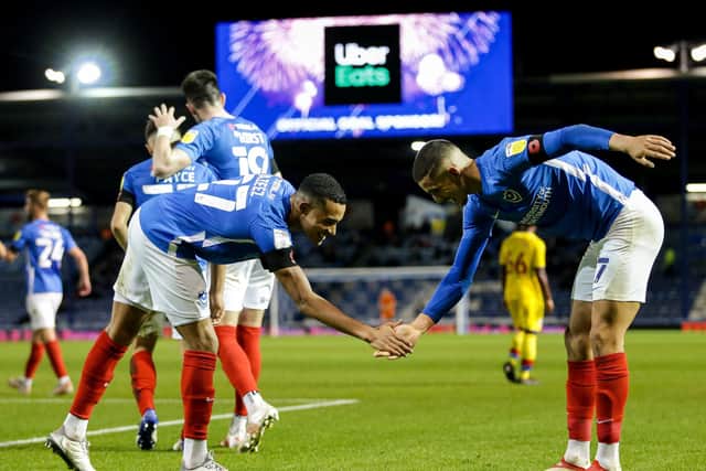 Former Pompey duo Miguel Azeez and Gassan Ahadme's Fratton Park friendship looks to have continued on.