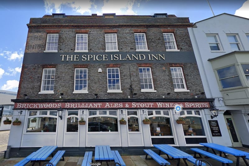 Spice Island, 1 Bath Square, Portsmouth, PO1 2JL - rated 4.3 out of 5 according to Google reviews