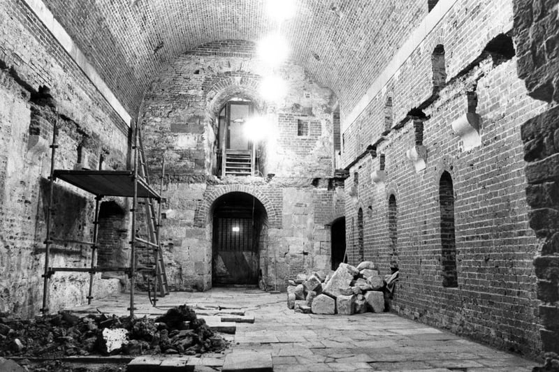 Inside the Square Tower, Old Portsmouth, in December 1980. The News PP1547