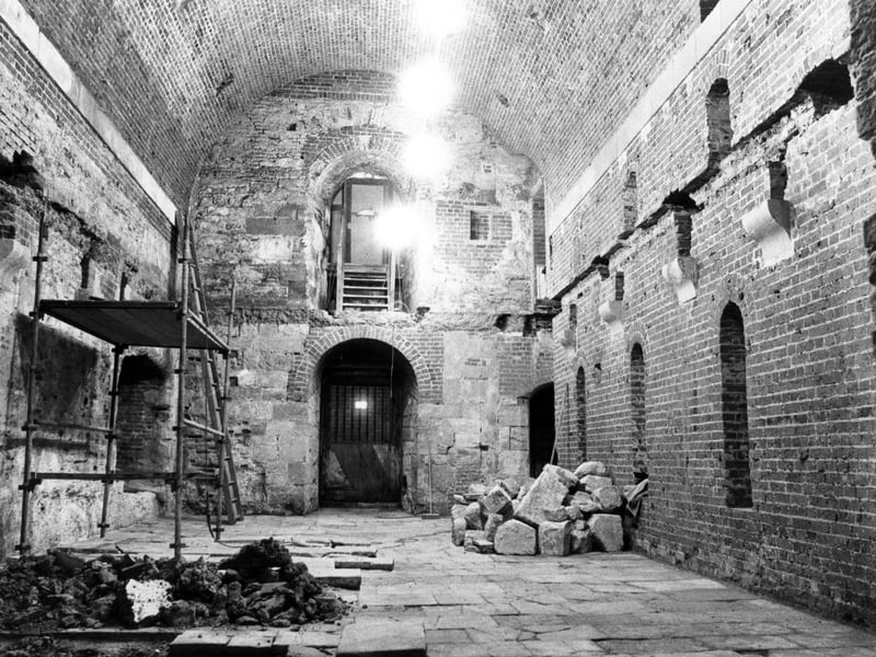 Inside the Square Tower, Old Portsmouth, in December 1980. The News PP1547