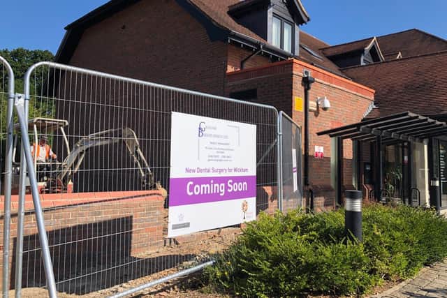 The building work is due to be completed by the end of the summer, according to the practice manager.