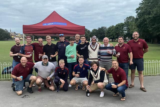 The Havant 2nds team after winning the Hampshire League County Division 1 title on the final day of the season