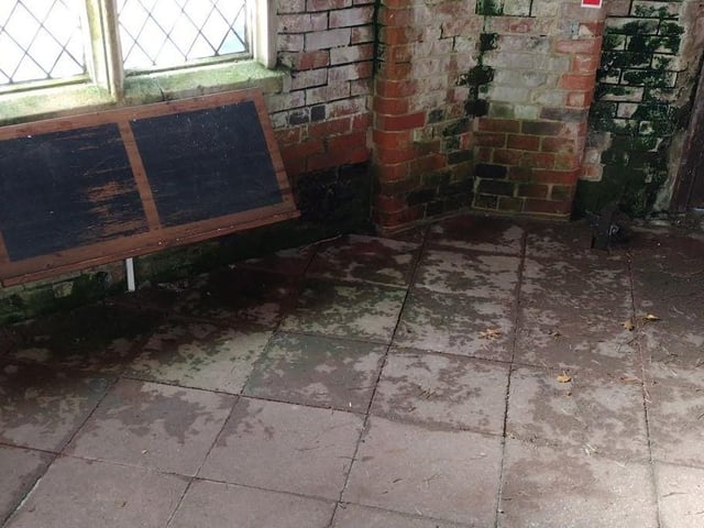 Image showing damp floor.  Image: Hampshire County Council