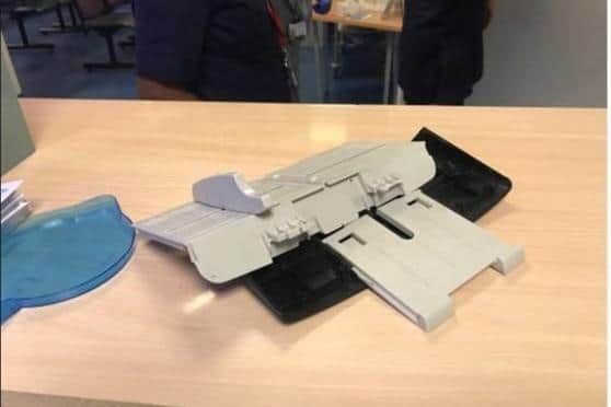 The damaged printer at Queen Alexandra Hospital. Picture: Hampshire Police