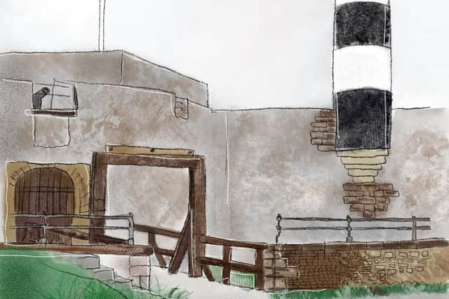 Ruby Baldry, who runs Meraki Designs Studio, has produced six limited edition prints of Portsmouth landmarks to raise funds for Portsmouth Foodbank. Pictured: Southsea Castle
