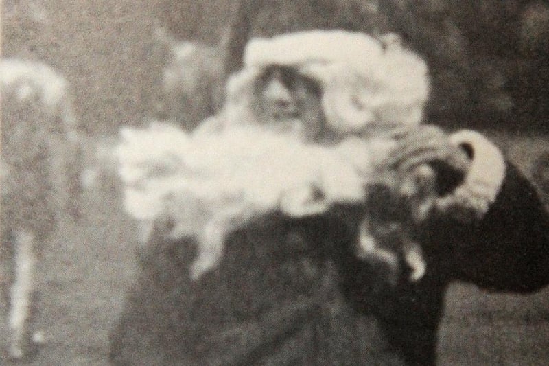 A famous moment as Santa (AKA teenage fan Geoff Peters) charges on to the pitch in the 85th minute. The invasion created the stoppage time in which Alan Biley scored two headers to deliver victory in front of a crowd of 22,446.