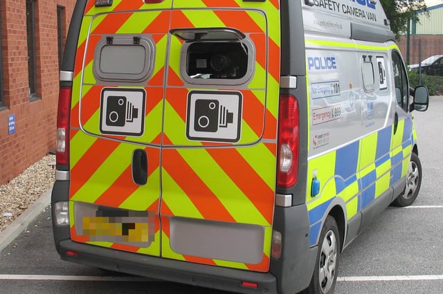 Mobile speed camera van locations.